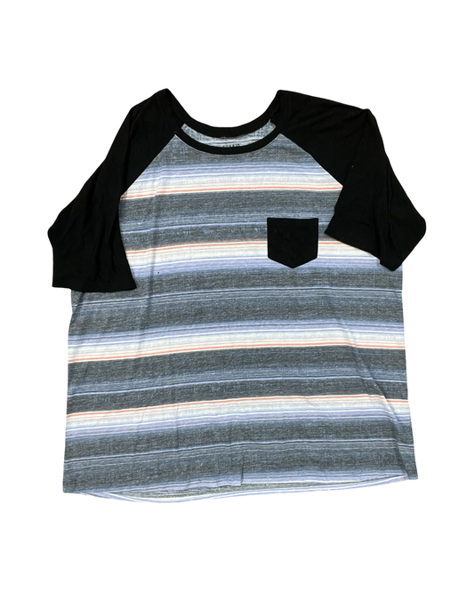 Top Ss By Torrid In Black & Blue, Size:3X