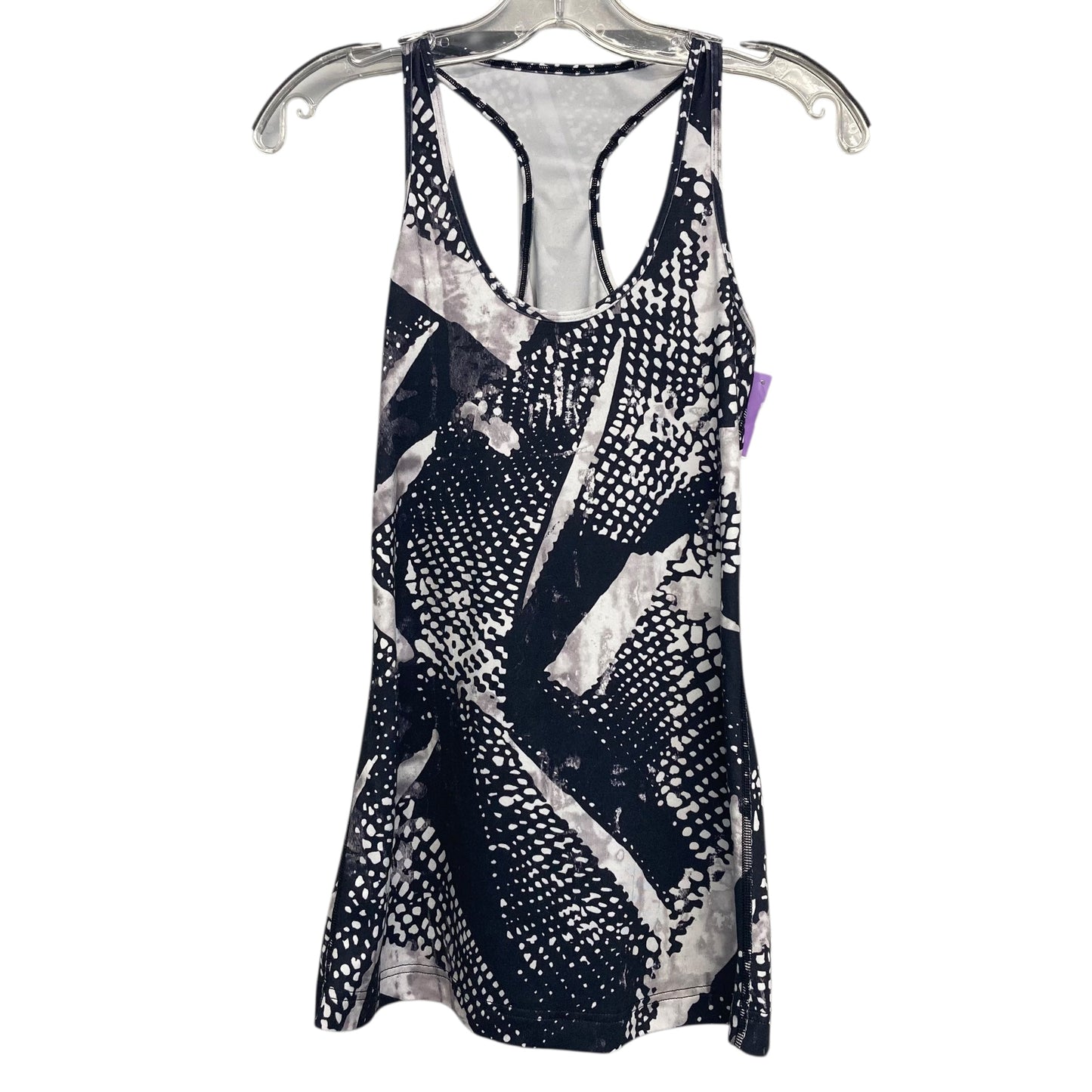 Athletic Tank Top By Lululemon In Black & White, Size:Xs