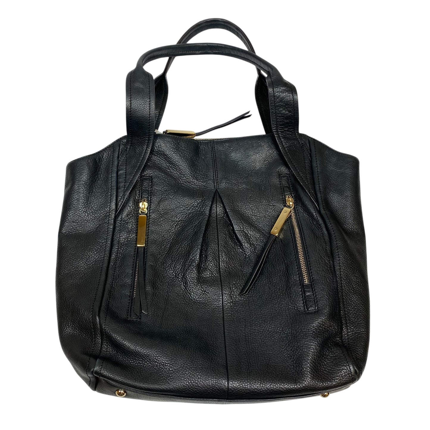 Handbag Leather By B. Makowsky In Black, Size:Medium