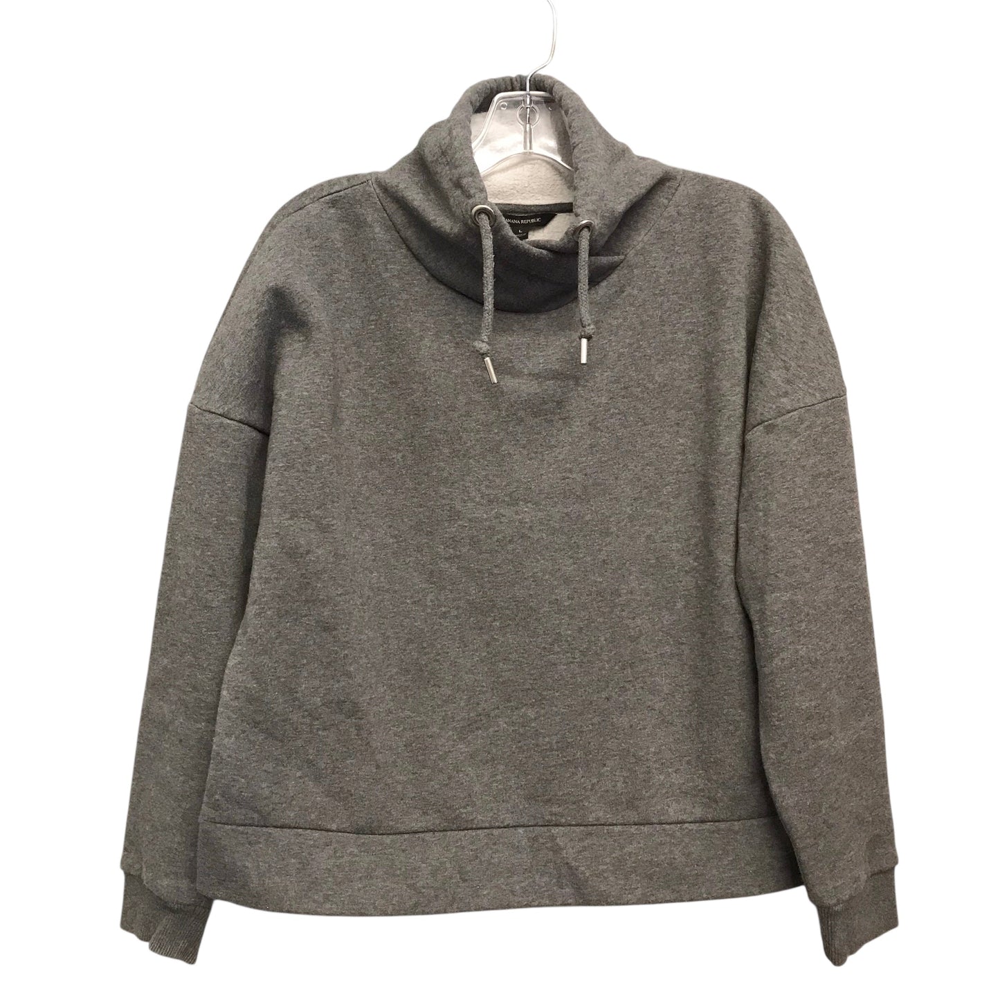 Athletic Top Ls Collar By Banana Republic In Grey, Size:L