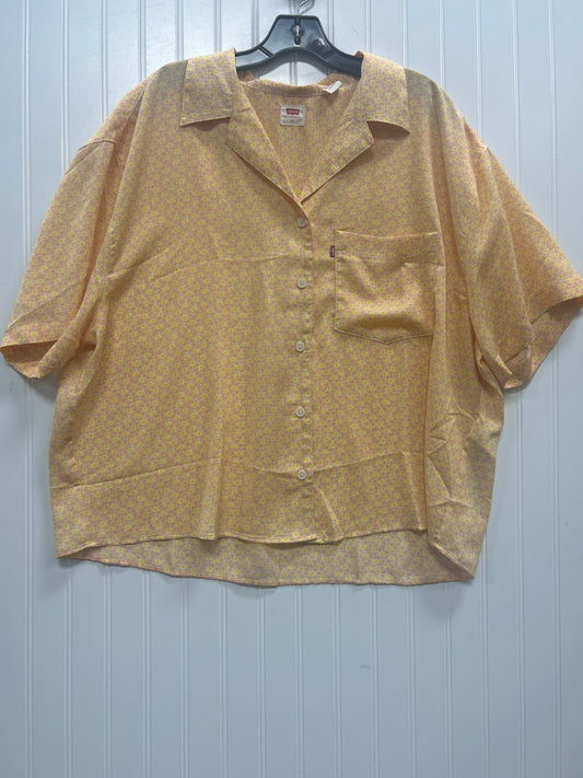 Blouse Ss By Levis In Orange, Size:Xxl
