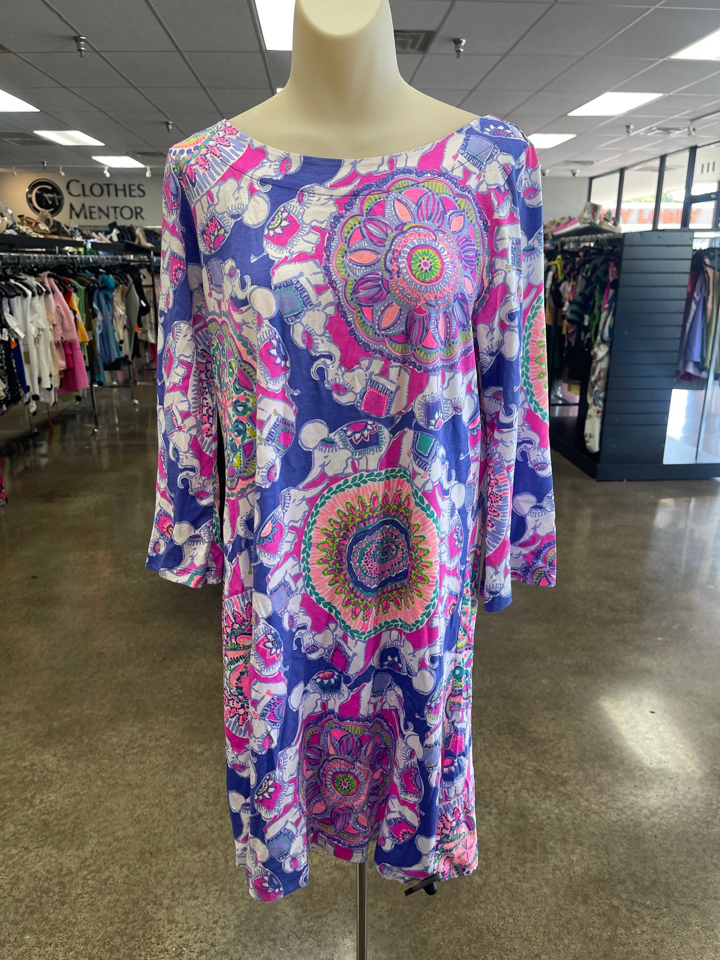 Dress Designer By Lilly Pulitzer In Pink & Purple, Size:L