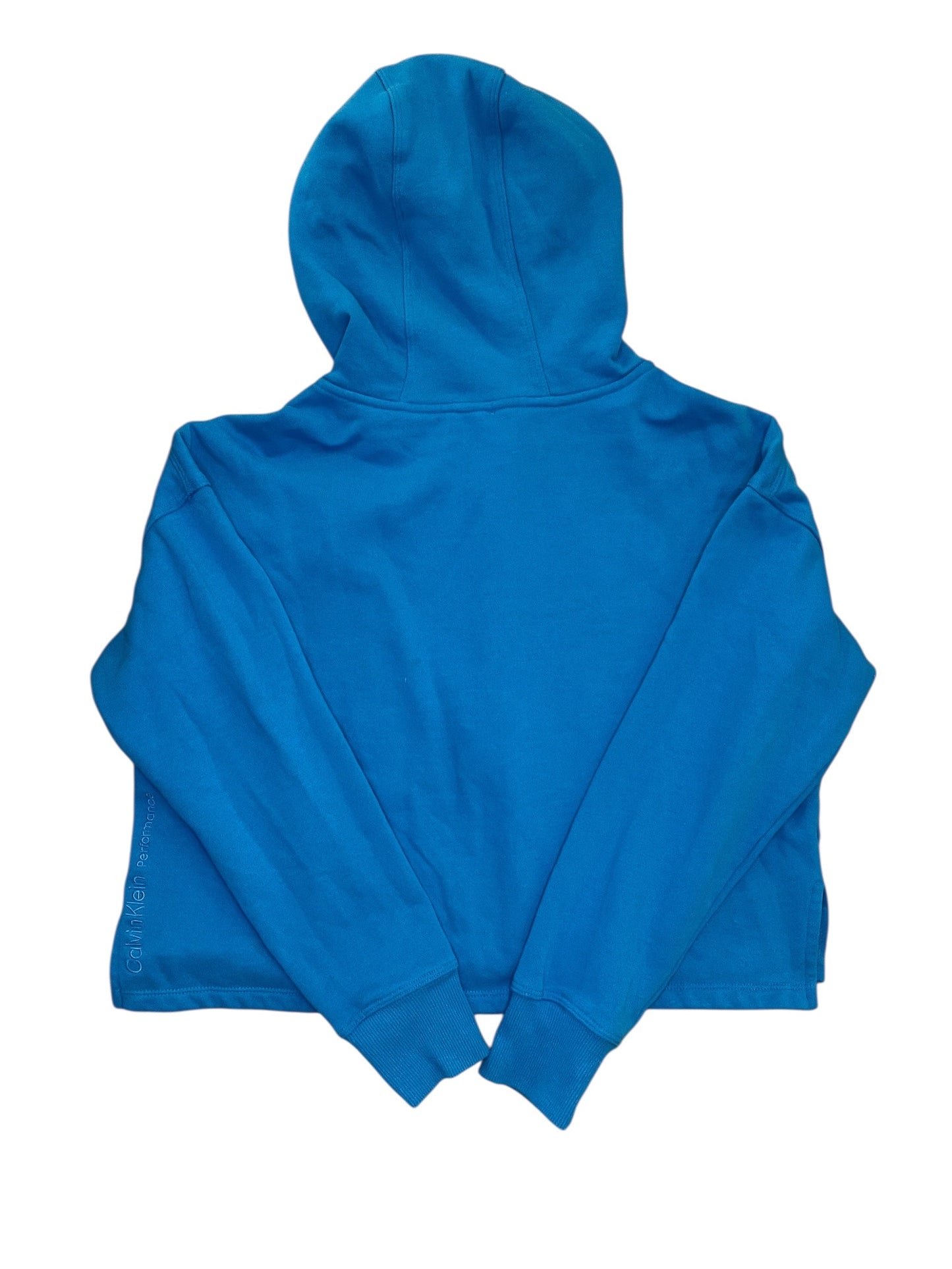 Athletic Top Ls Hoodie By Calvin Klein In Blue, Size:Xs