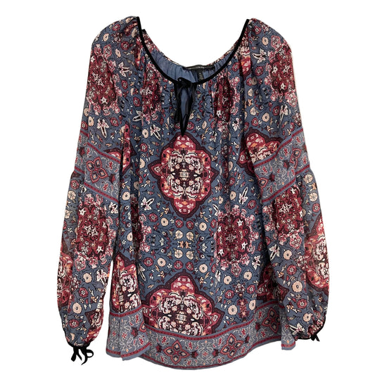 Top Ls By White House Black Market In Blue & Red, Size:L
