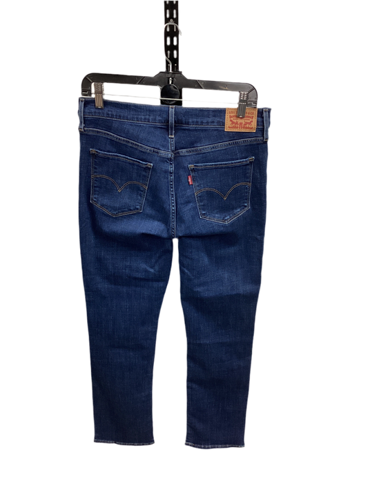 Jeans Straight By Levis In Blue Denim, Size:10