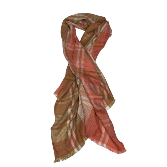 SCARF SQUARE by TALBOTS in BROWN & PINK