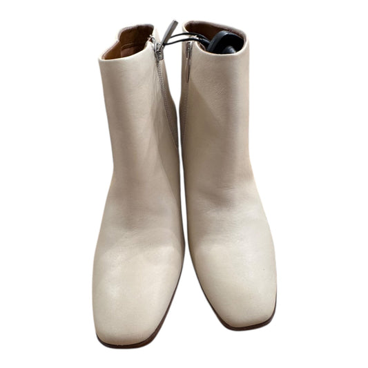 Boots Ankle Heels By Franco Sarto In Cream, Size:6