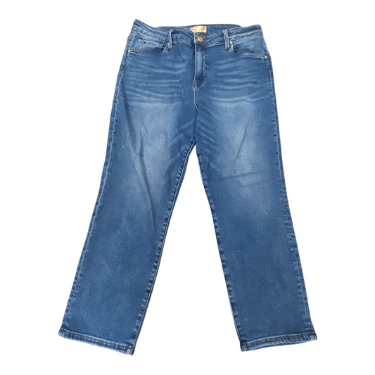 Jeans Straight By Kut In Blue Denim, Size:14