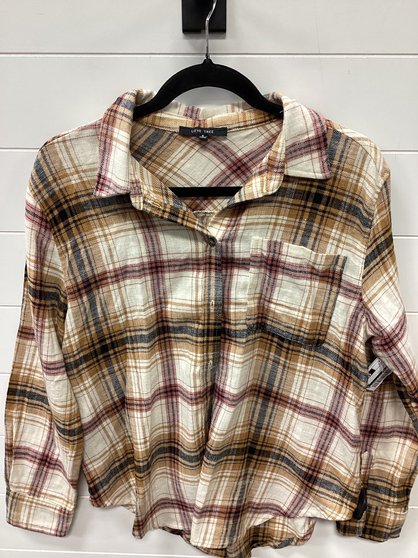 Top Ls By Love Tree In Cream, Size:S