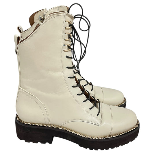 Boots Combat By Sam Edelman In Cream, Size:9