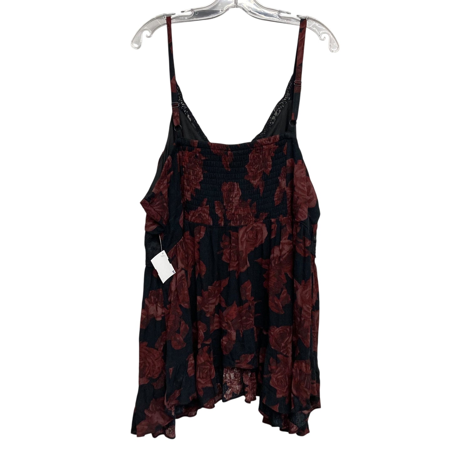 Top Sleeveless By Torrid In Black & Red, Size:3X
