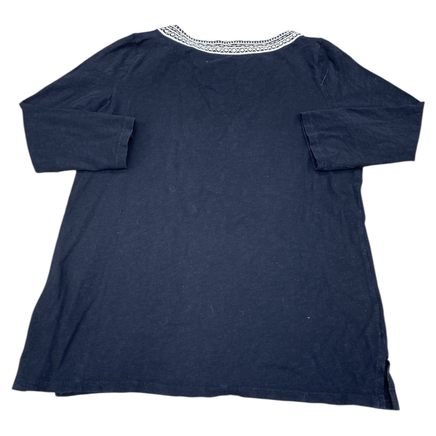 Top 3/4 Sleeve By Talbots In Black & White, Size:M