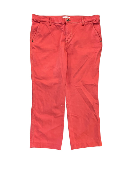 Jeans Cropped By Loft In Pink Denim, Size:Xl