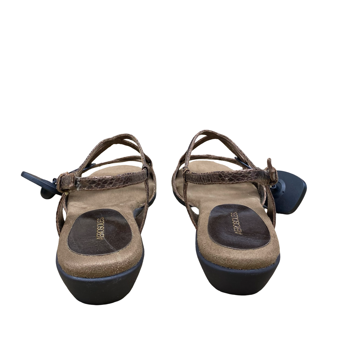 Sandals Flats By Aerosoles In Bronze, Size:8.5