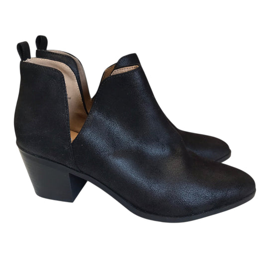 Boots Ankle Heels In Black, Size:7.5
