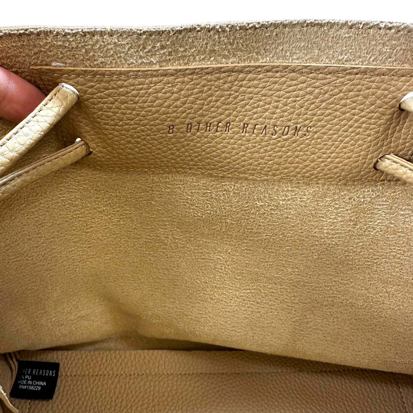 VEGAN LEATHER SLOUCHY BUCKET BAG By 8 Other Reasons, Size: Small