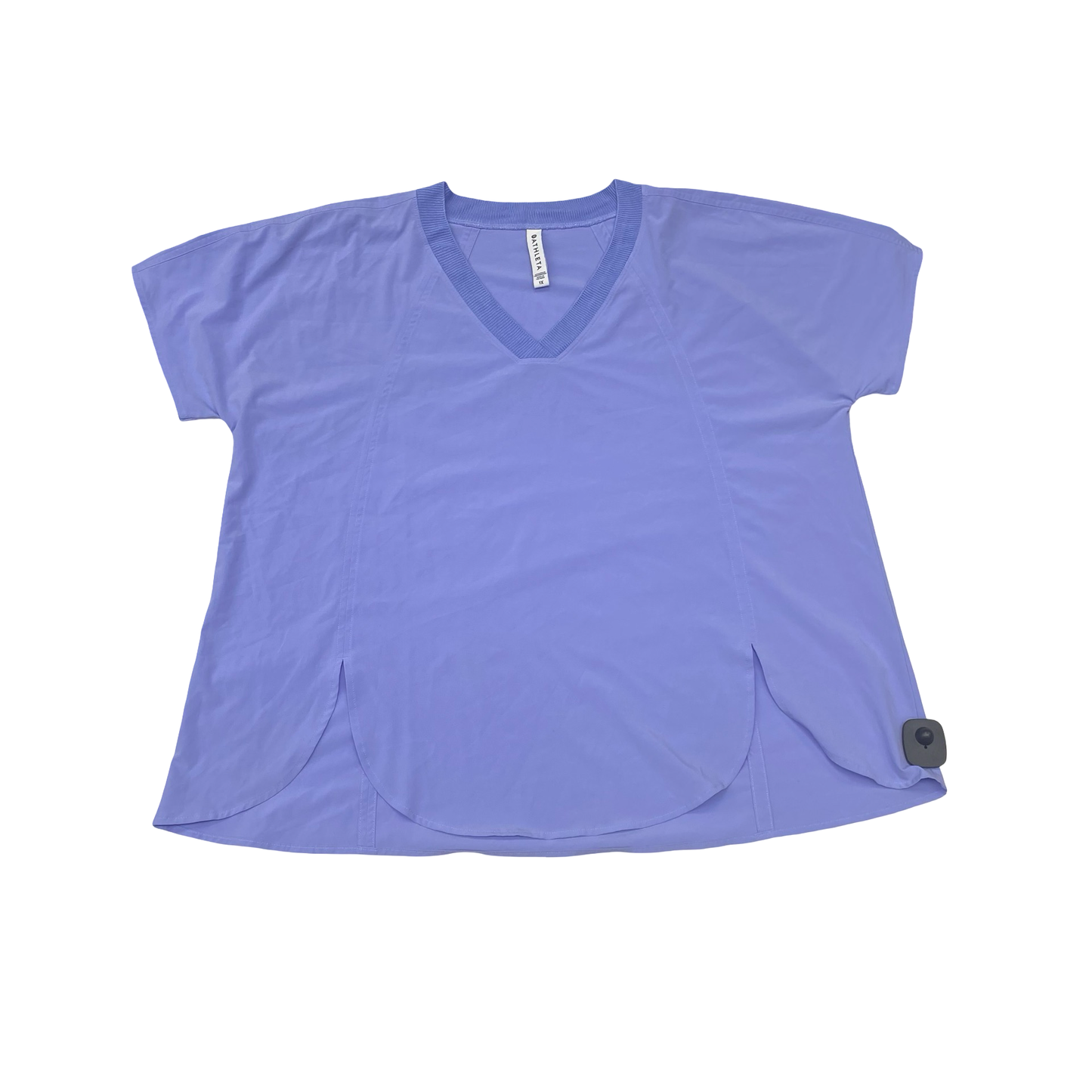 Athletic Top Ss By Athleta In Blue, Size:1X