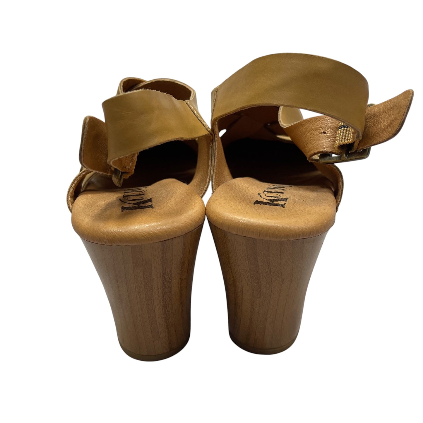 Sandals Heels Wedge By Italian Shoemakers In Bronze, Size: 6.5
