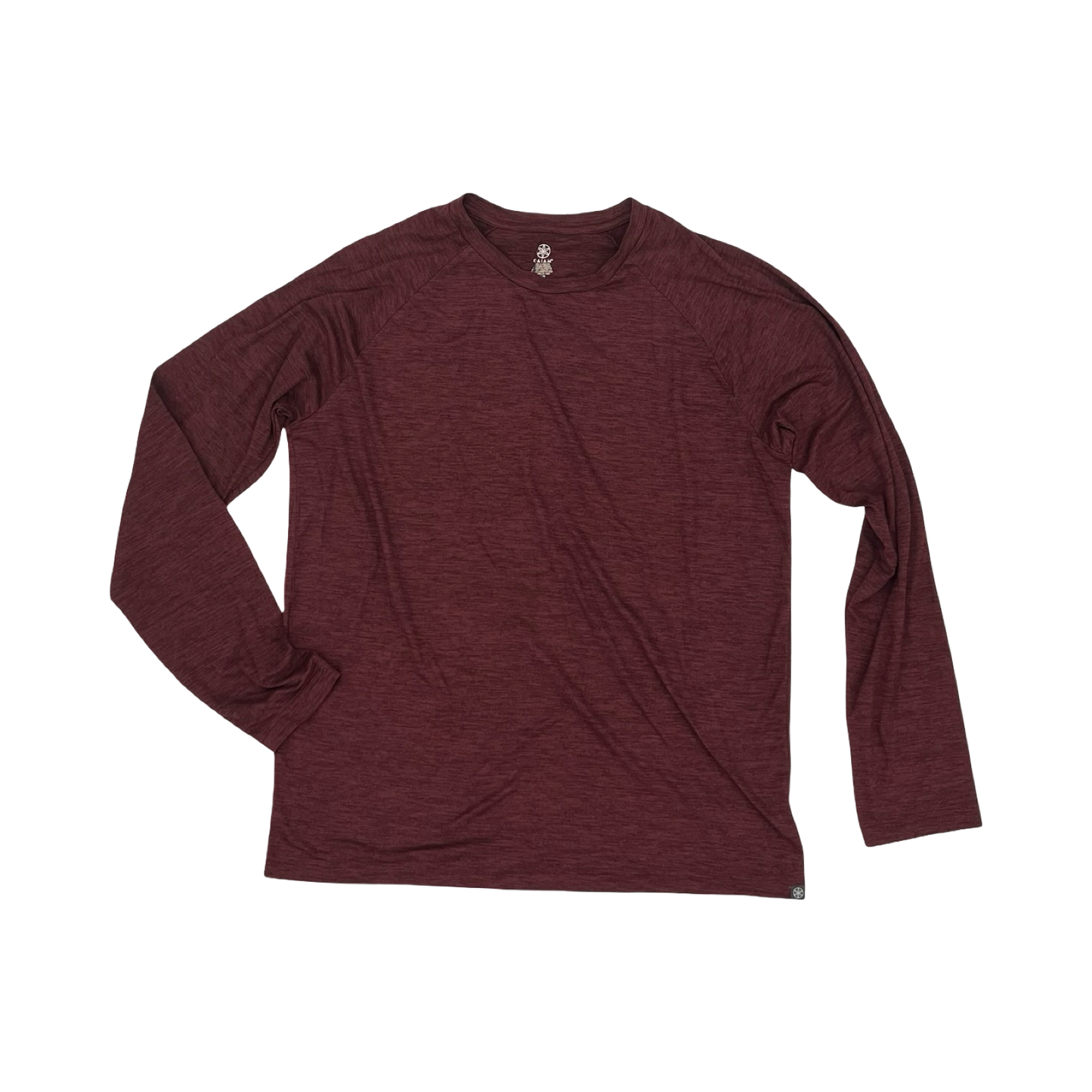 Athletic Top Ls Crewneck By Gaiam In Maroon, Size:L