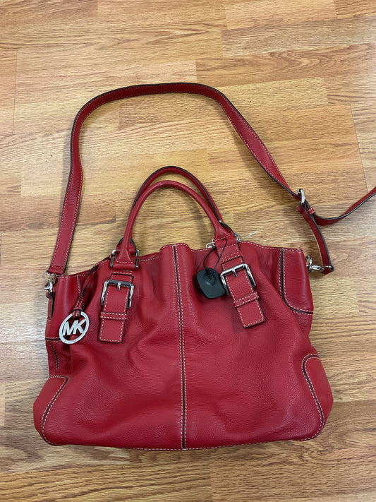 Handbag Designer By Michael Kors In Red, Size:Medium
