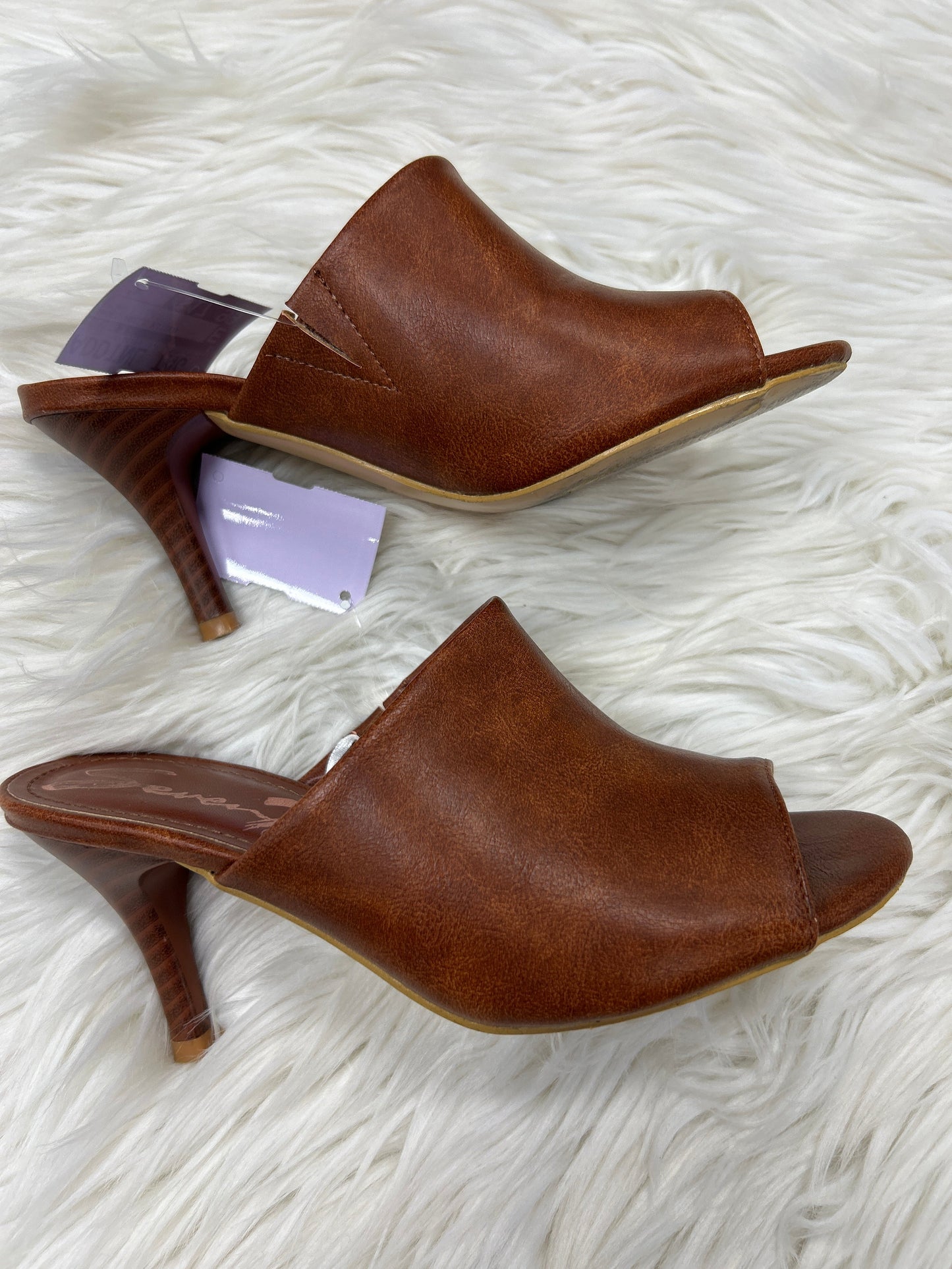 Shoes Heels Kitten By Seven 7 In Brown, Size:6