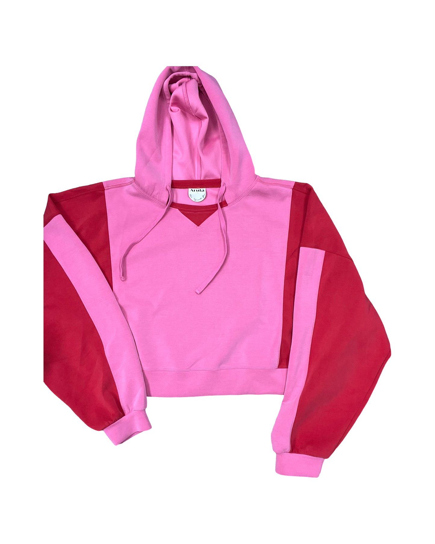 Sweatshirt Hoodie By Arula In Pink & Red, Size:2X
