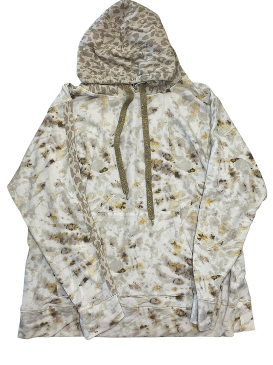 Sweatshirt Hoodie By Johnny Was In Tan, Size:M