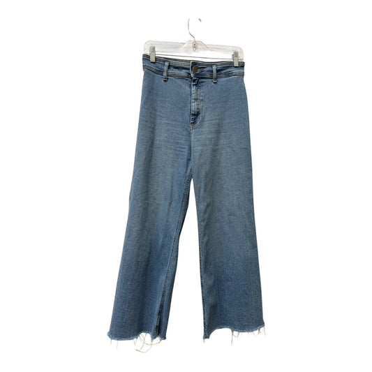 Jeans Wide Leg By Zara In Blue, Size:6