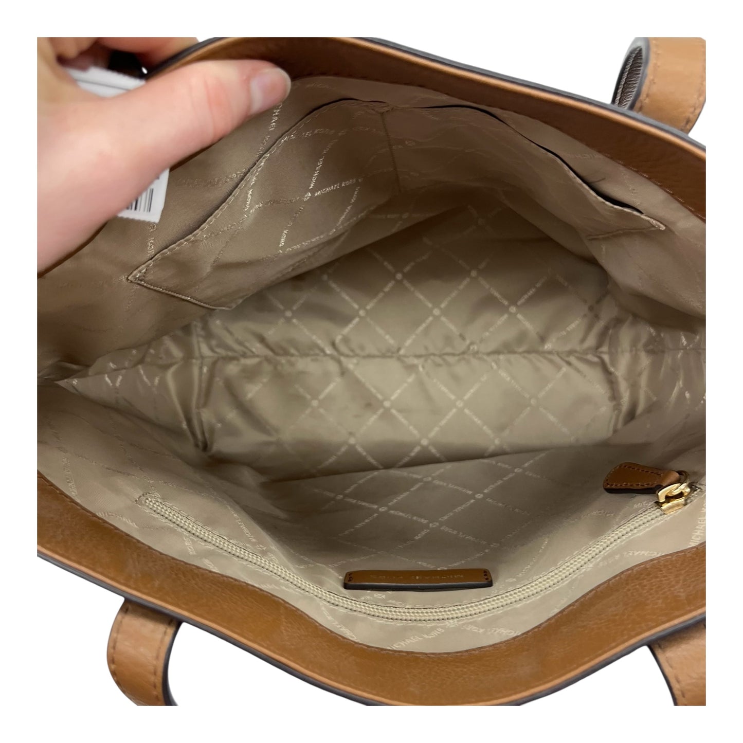 Handbag Designer By Michael Kors In Brown, Size:Medium