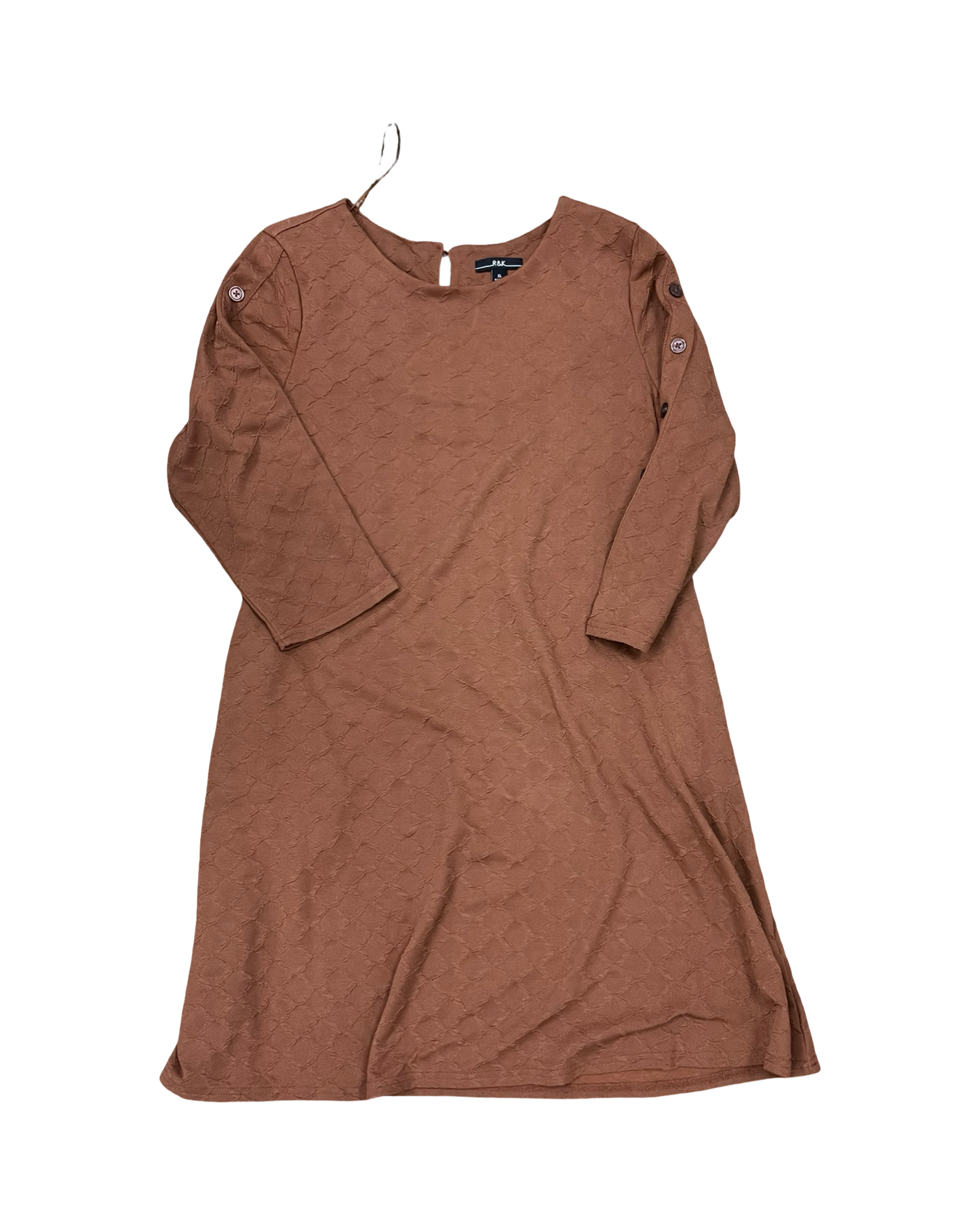 Dress Work By R And K Originals In Bronze, Size:Xl