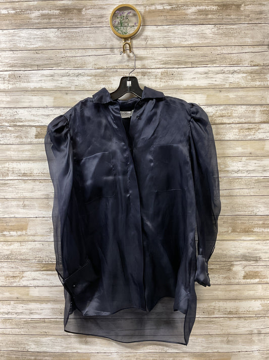 Blouse Designer By Max Mara In Navy, Size:Xs