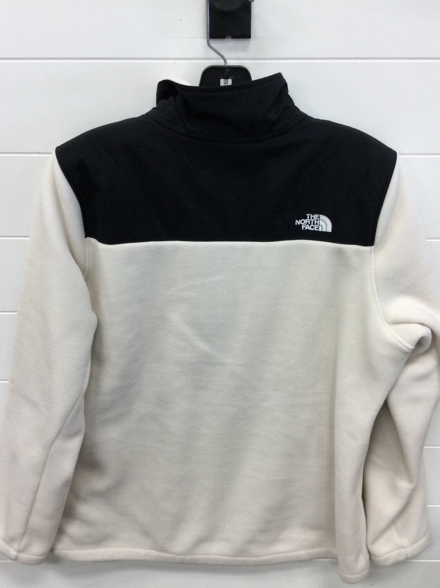 Athletic Jacket By The North Face In Black & Cream, Size:L