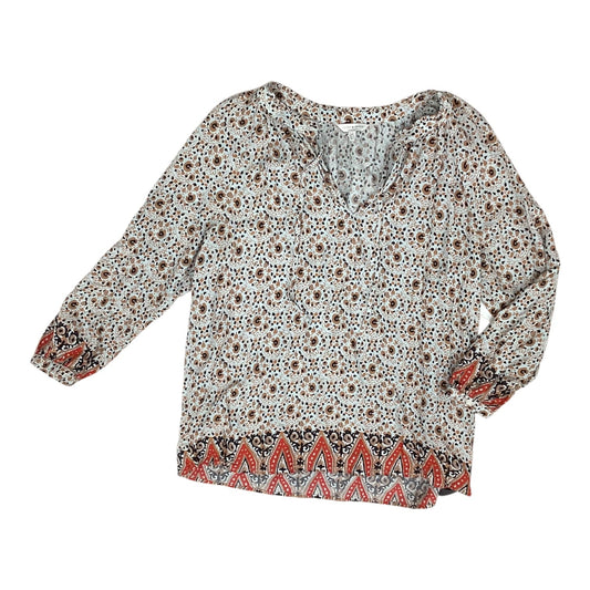 Top Ls By Lucky Brand In Blue & Tan, Size:L