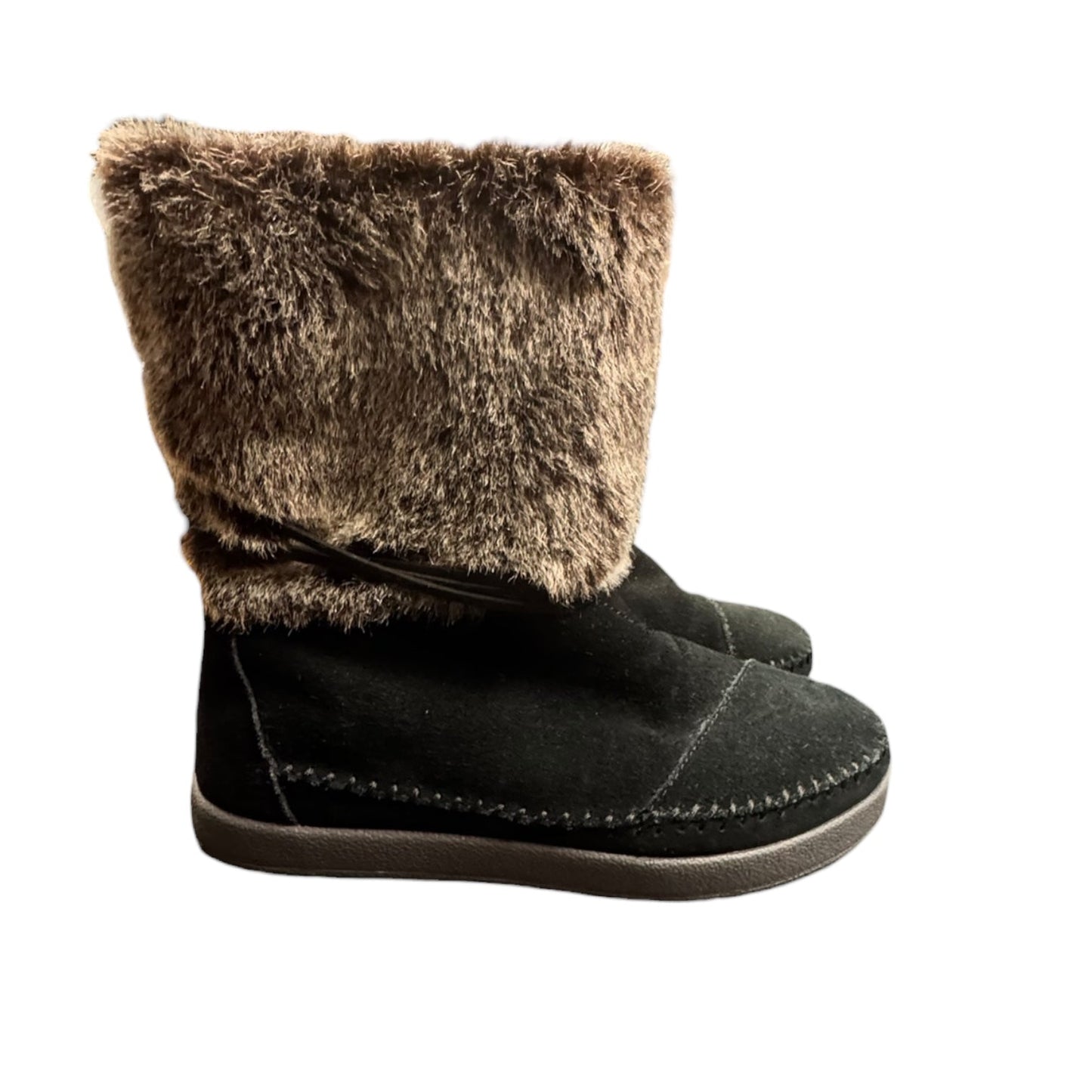 Boots Ankle Flats By Toms In Black, Size:6.5