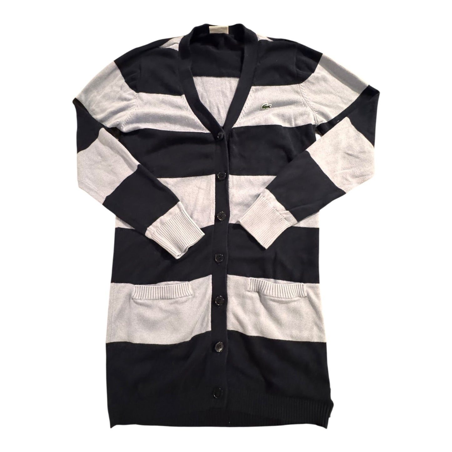 Sweater Cardigan By Lacoste In Blue, Size:L