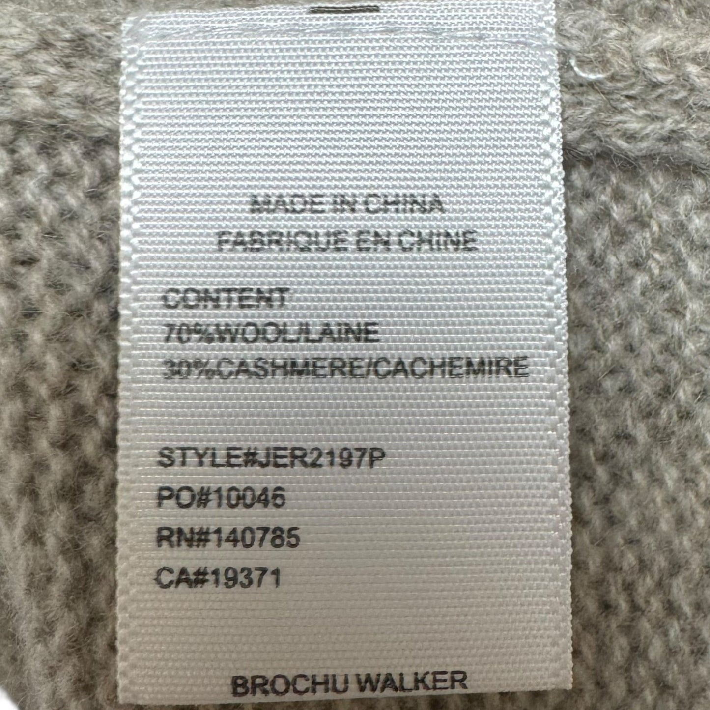 The Looker Layered Cashmere/Wool V Neck Sweater By Brochu Walker In Taupe, Size: XS