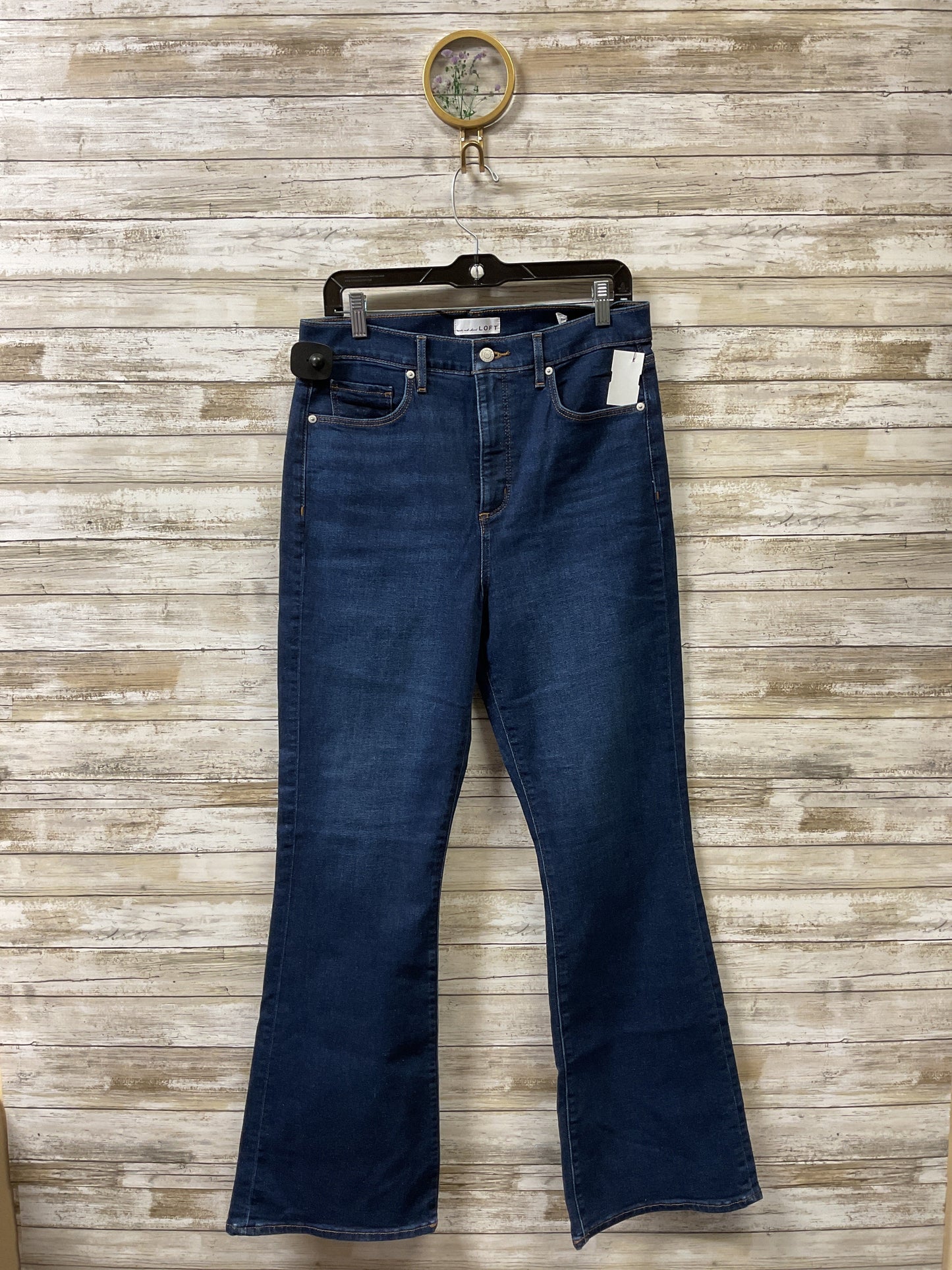 Jeans Flared By Loft In Blue, Size:10