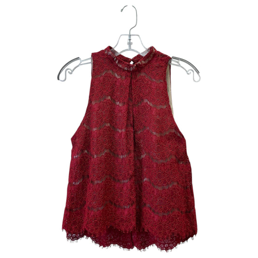 Blouse Sleeveless By Love Fire In Red, Size:M