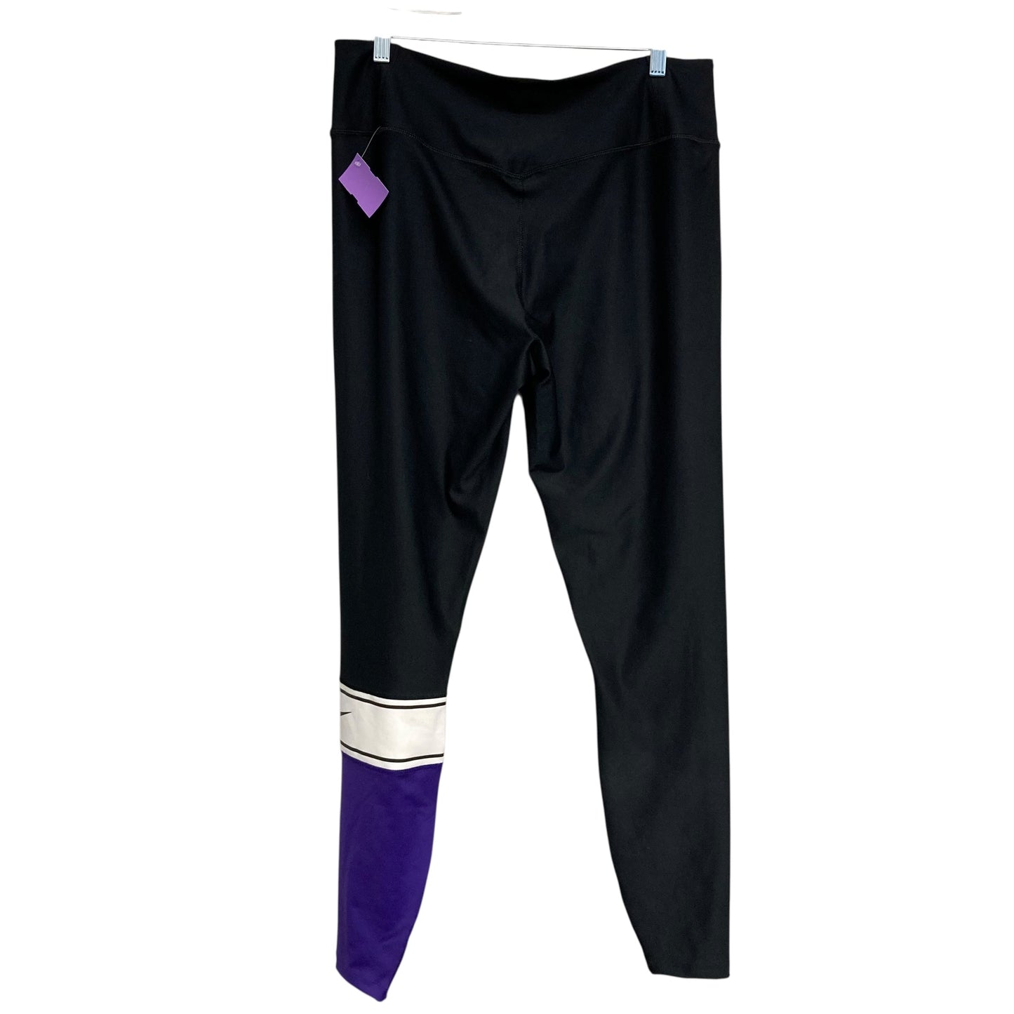 Athletic Leggings By Nike Apparel In Black & Purple, Size:Xl