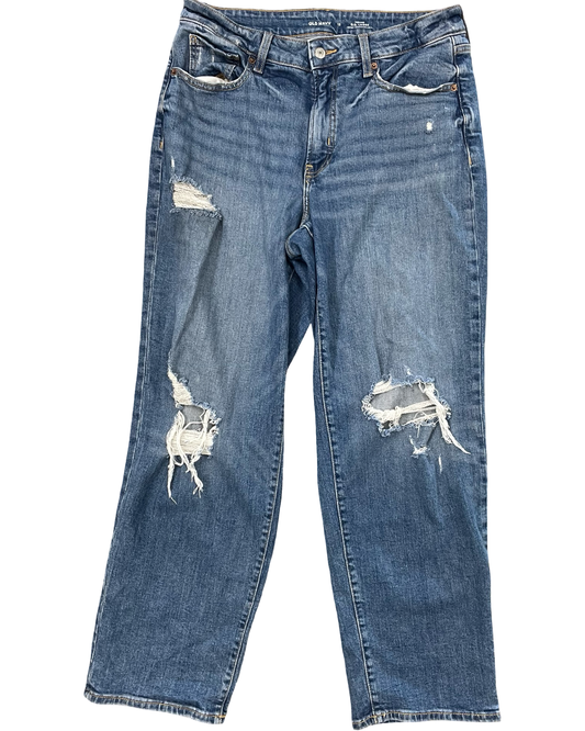 Jeans Wide Leg By Old Navy In Blue Denim, Size:12