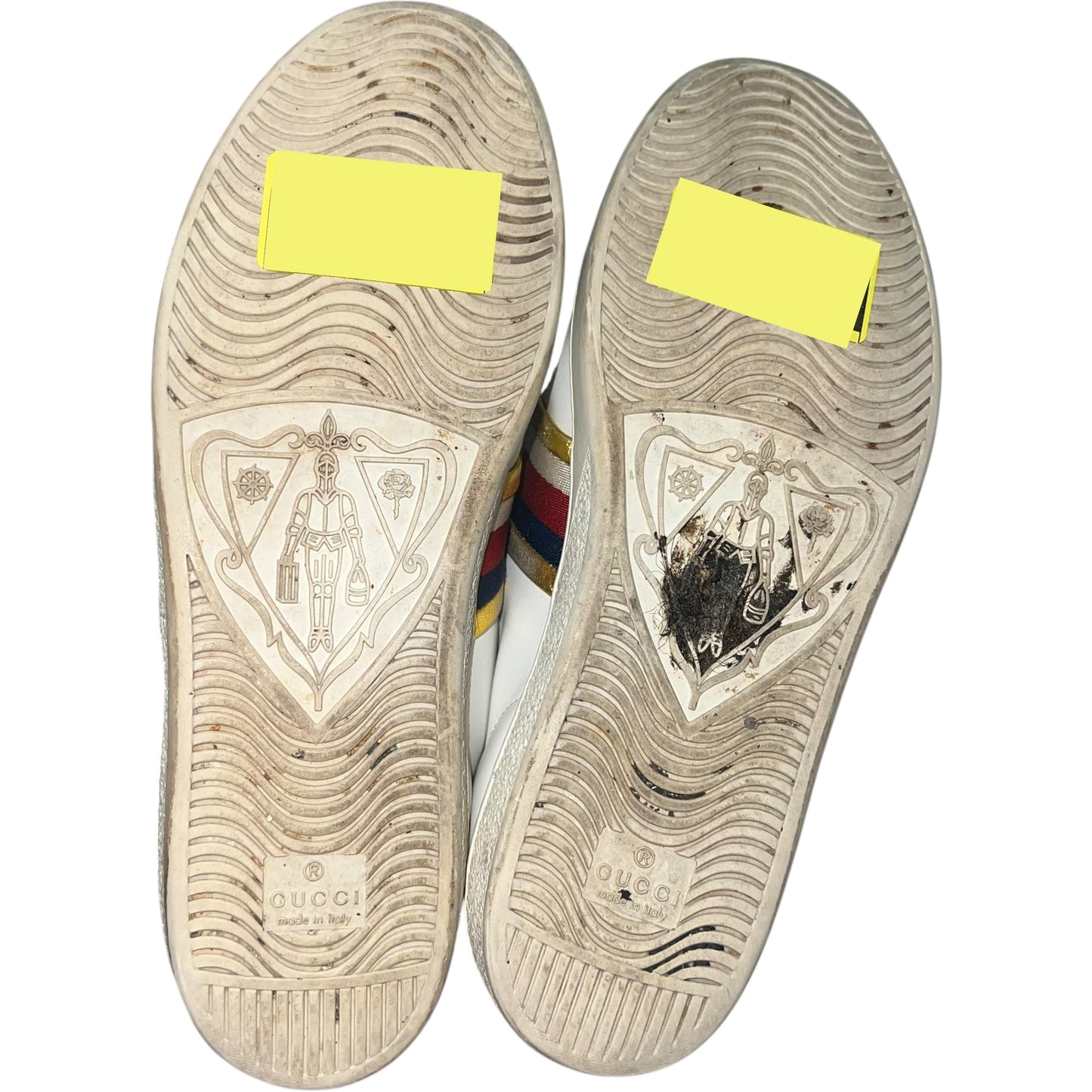 Shoes Luxury Designer By Gucci In Black & White, Size: 9