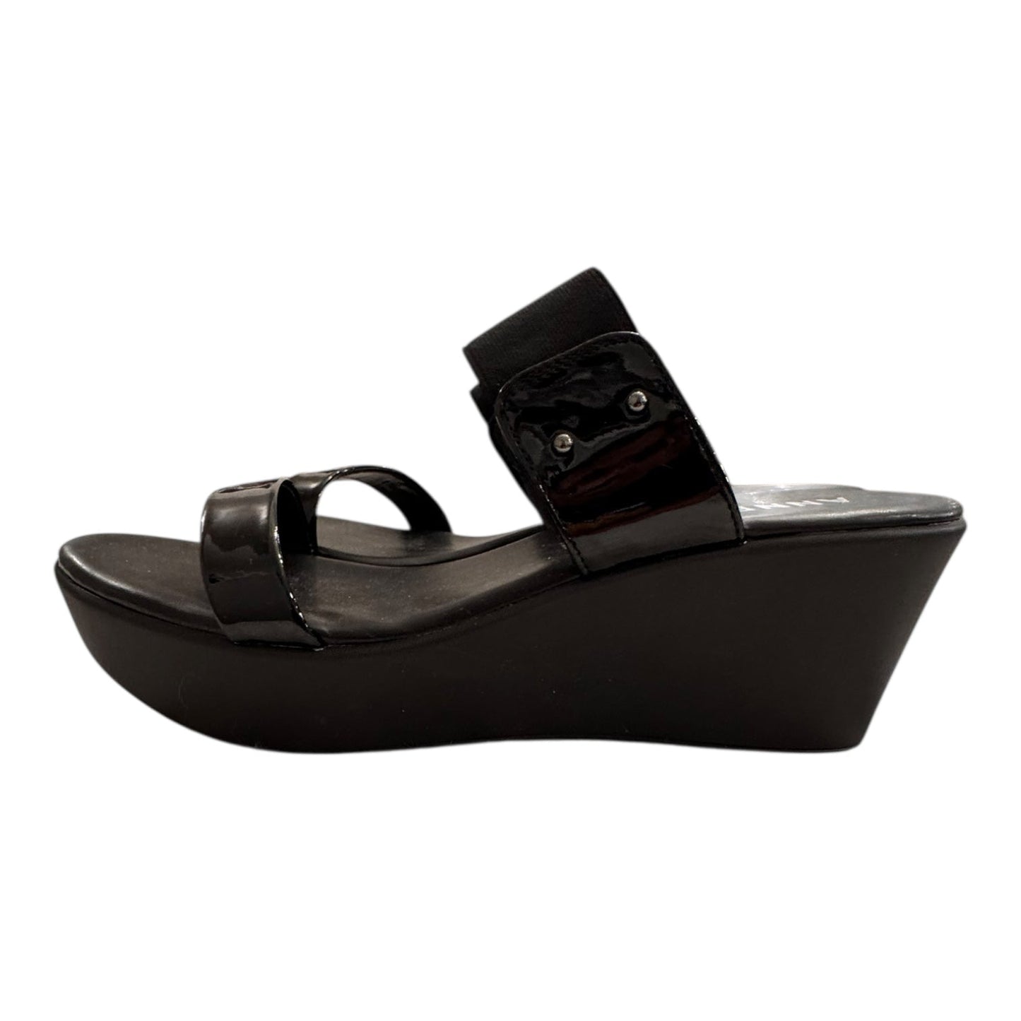 Sandals Heels Platform By Anne Klein In Black, Size:9.5
