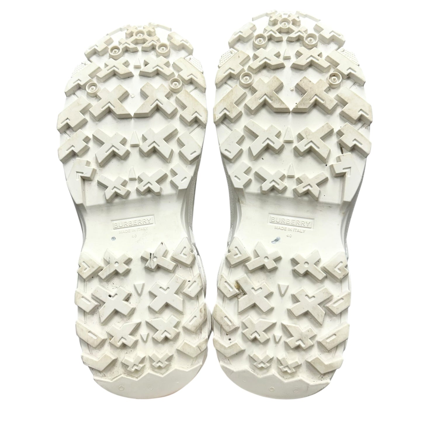 Boots Luxury Designer By Burberry In White, Size: 9.5