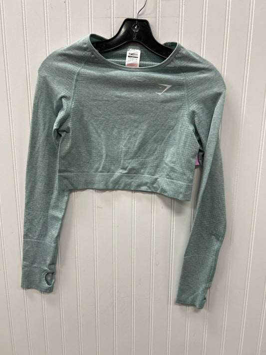 Athletic Top Ls Crewneck By Gym Shark In Teal, Size:L