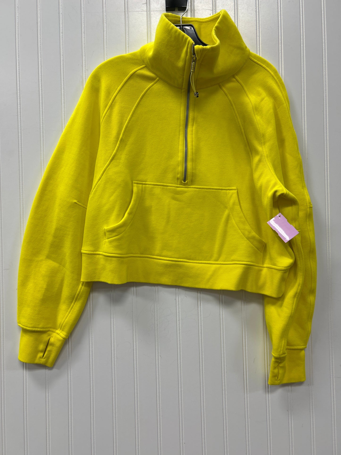 Athletic Jacket By Lululemon In Yellow, Size:M