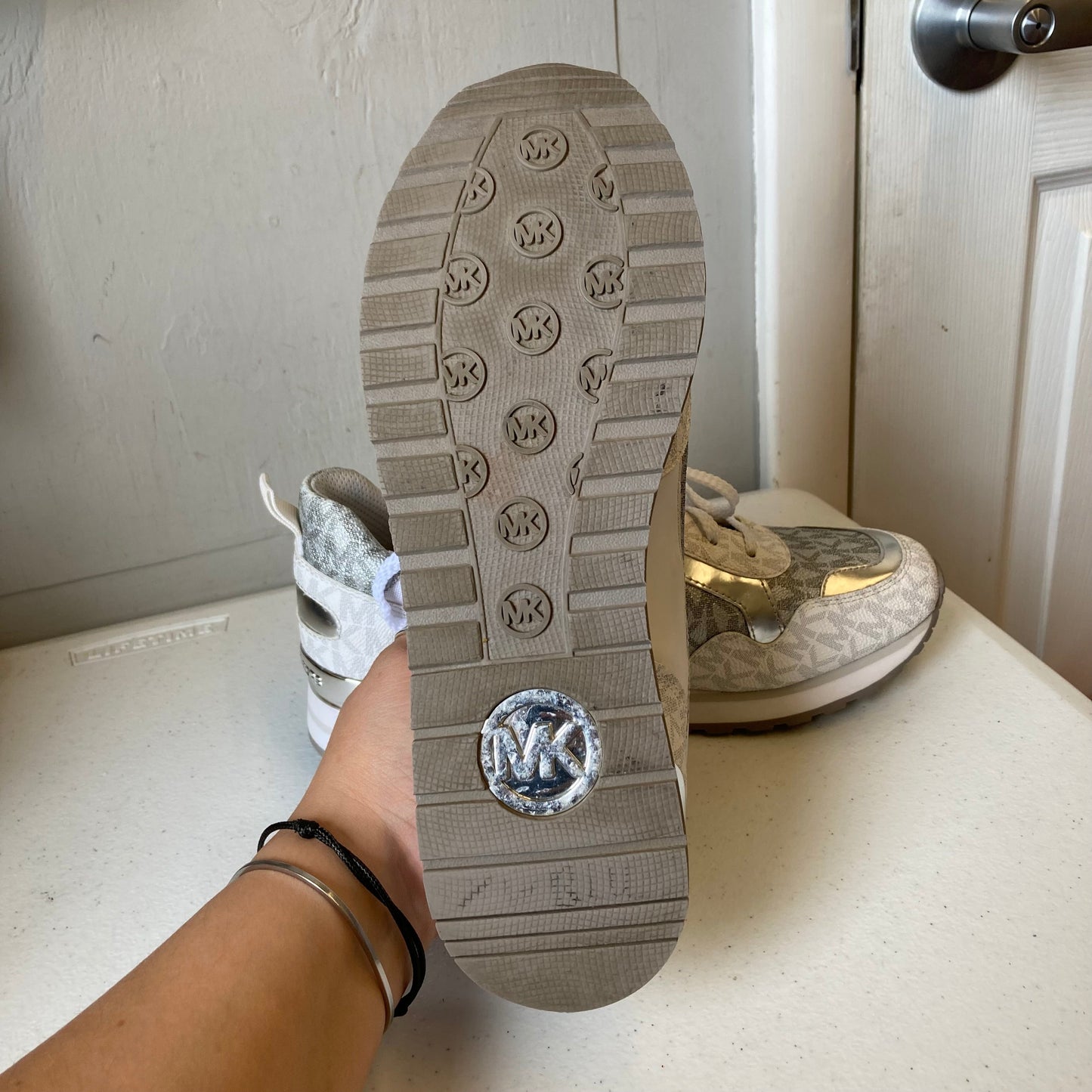 Shoes Sneakers By Michael By Michael Kors In Grey & White, Size:8.5