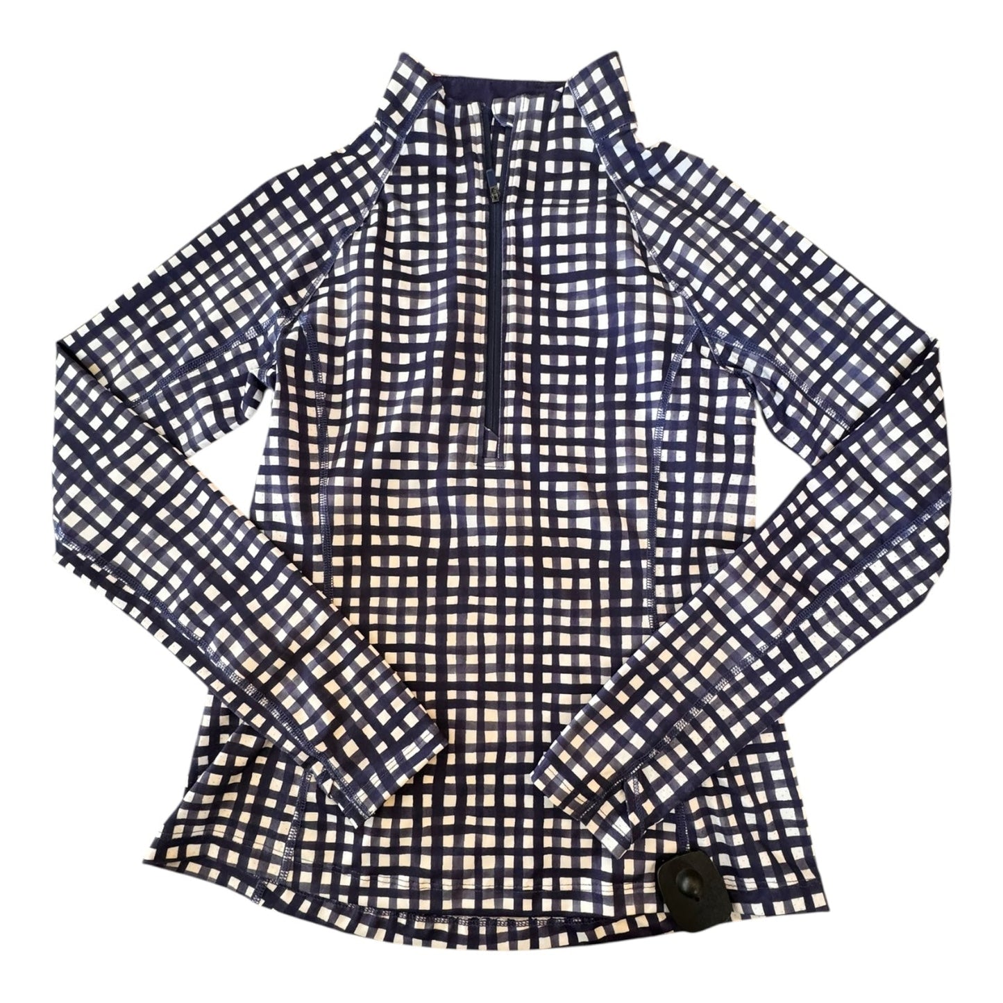 Athletic Top Ls Collar By Vineyard Vines In Blue & White, Size:Xs