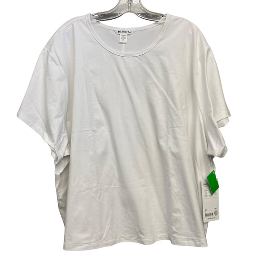Athletic Top Ss By Athleta In White, Size:3X