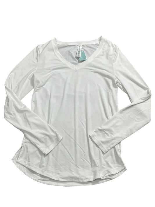 Athletic Top Ls Collar By Athleta In White, Size:Xs