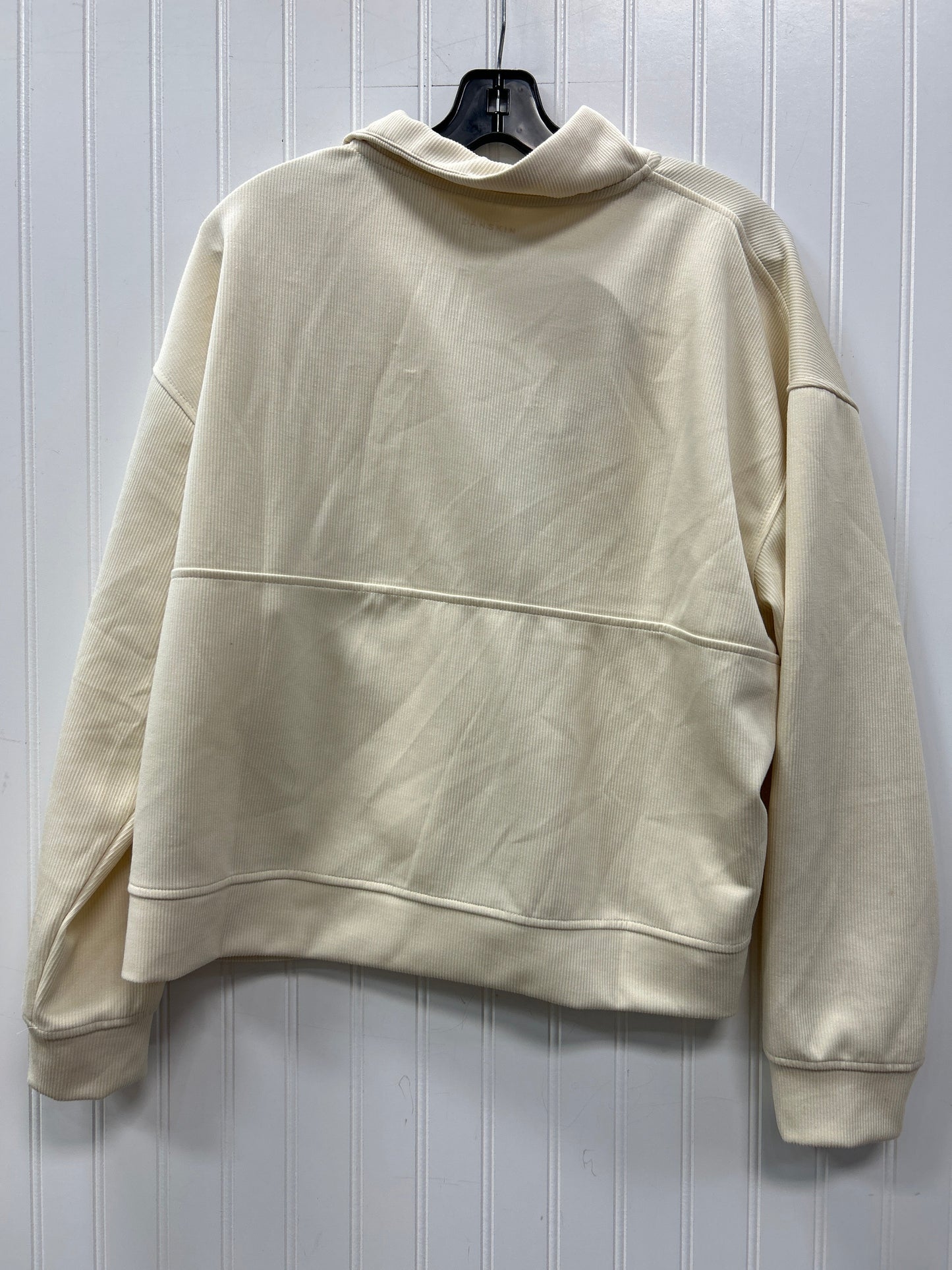 Athletic Top Ls Collar By Danskin In Cream, Size:Xl